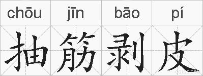 抽筋剥皮的拼音