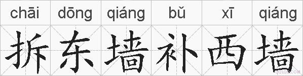 拆东墙补西墙的拼音