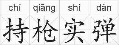 持枪实弹的拼音