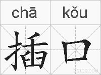 插口的拼音