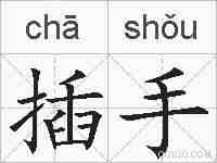 插手的拼音