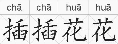插插花花的拼音