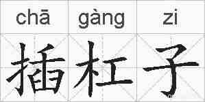 插杠子的拼音