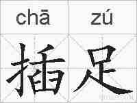 插足的拼音