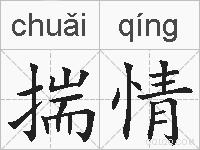 揣情的拼音