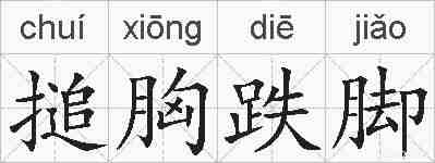 搥胸跌脚的拼音