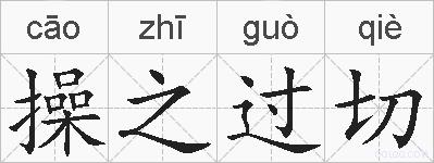 操之过切的拼音