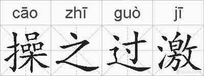 操之过激的拼音
