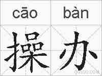 操办的拼音