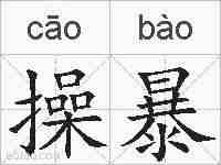操暴的拼音