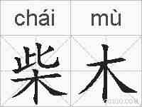 柴木的拼音
