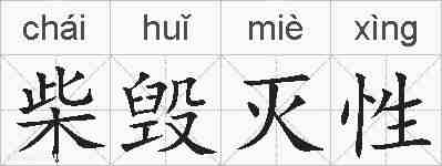 柴毁灭性的拼音