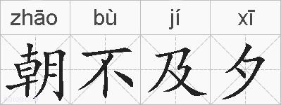 朝不及夕的拼音