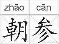 朝参的拼音