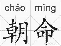 朝命的拼音