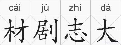 材剧志大的拼音