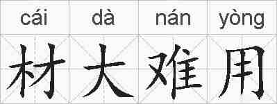 材大难用的拼音