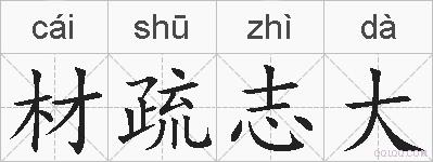 材疏志大的拼音