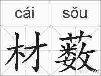 材薮的拼音