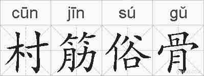 村筋俗骨的拼音