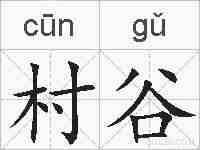 村谷的拼音