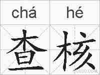 查核的拼音