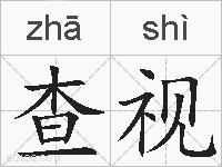 查视的拼音