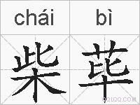 柴荜的拼音