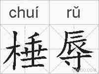 棰辱的拼音