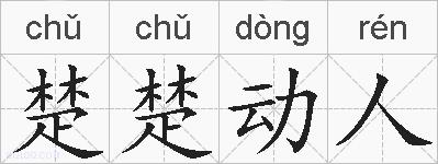 楚楚动人的拼音