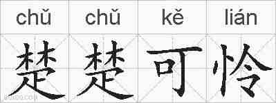 楚楚可怜的拼音