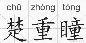 楚重瞳的拼音
