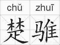 楚骓的拼音