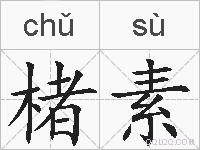 楮素的拼音