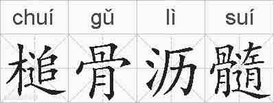 槌骨沥髓的拼音