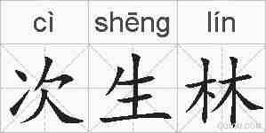 次生林的拼音