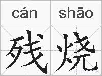 残烧的拼音