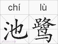 池鹭的拼音
