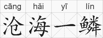 沧海一鳞的拼音