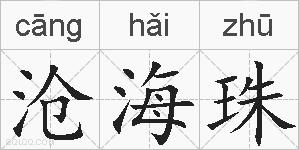沧海珠的拼音