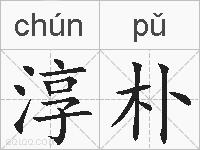 淳朴的拼音
