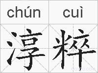 淳粹的拼音
