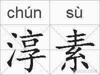 淳素的拼音