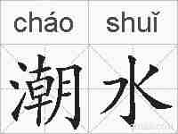潮水的拼音
