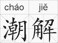 潮解的拼音