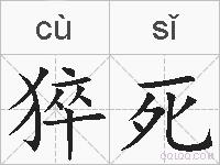 猝死的拼音