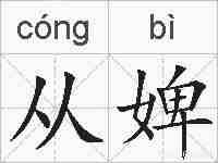 从婢的拼音