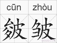 皴皱的拼音
