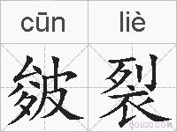 皴裂的拼音