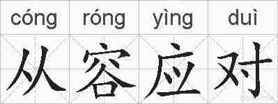 从容应对的拼音